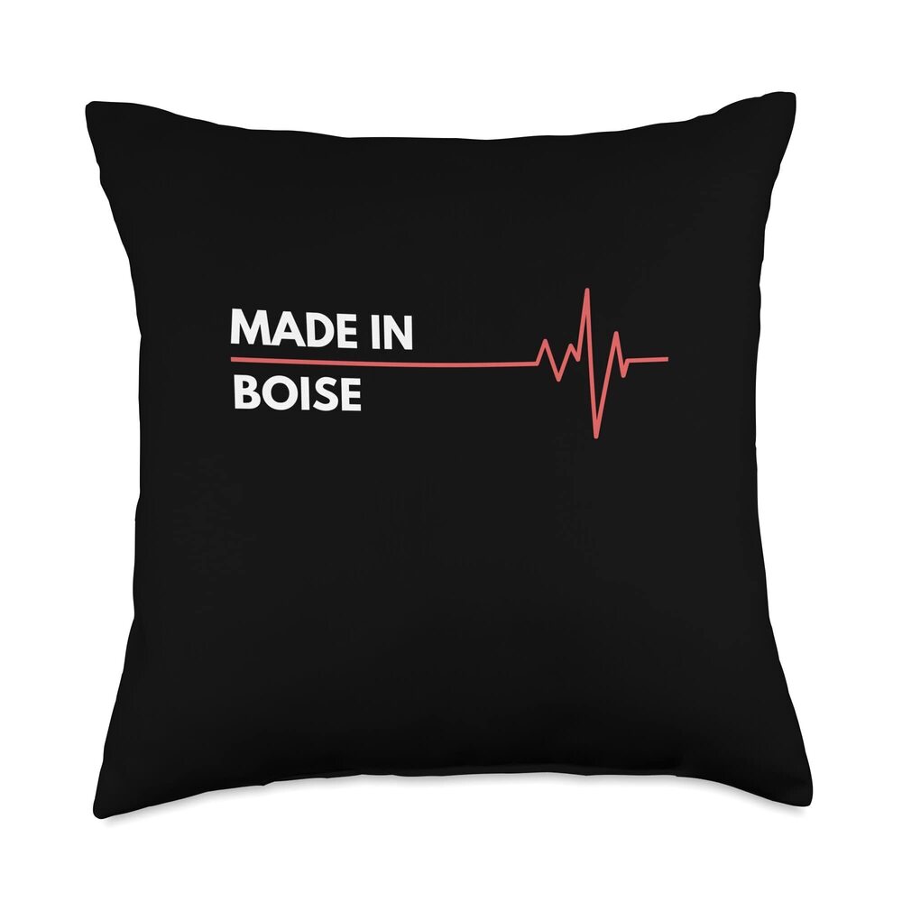 6832 Born In Boise Idaho Birth City Birthplace Throw Pillow